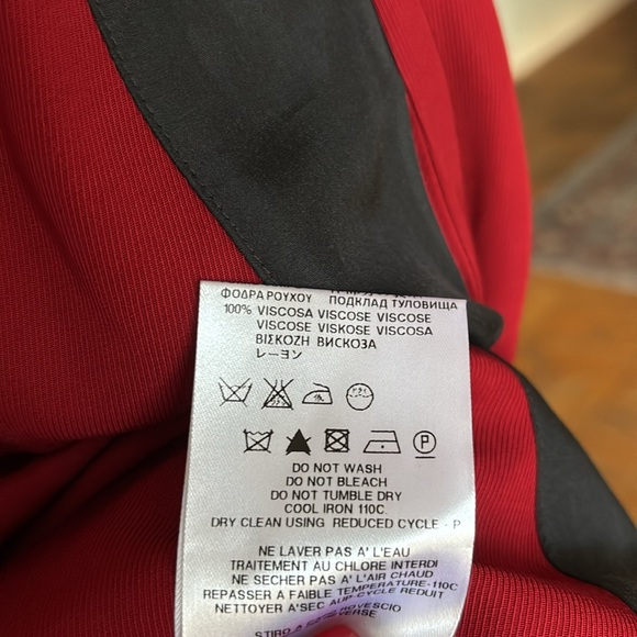 LAST CHANCE🚨 NWT See by Chloé Burgundy/Black Color Block Midi Dress - Picture 13 of 13